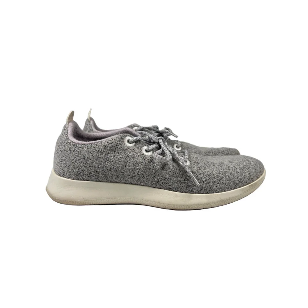 Allbirds Women's Gray ZQ Merino Wool Lace Up Runner Sneakers - 11